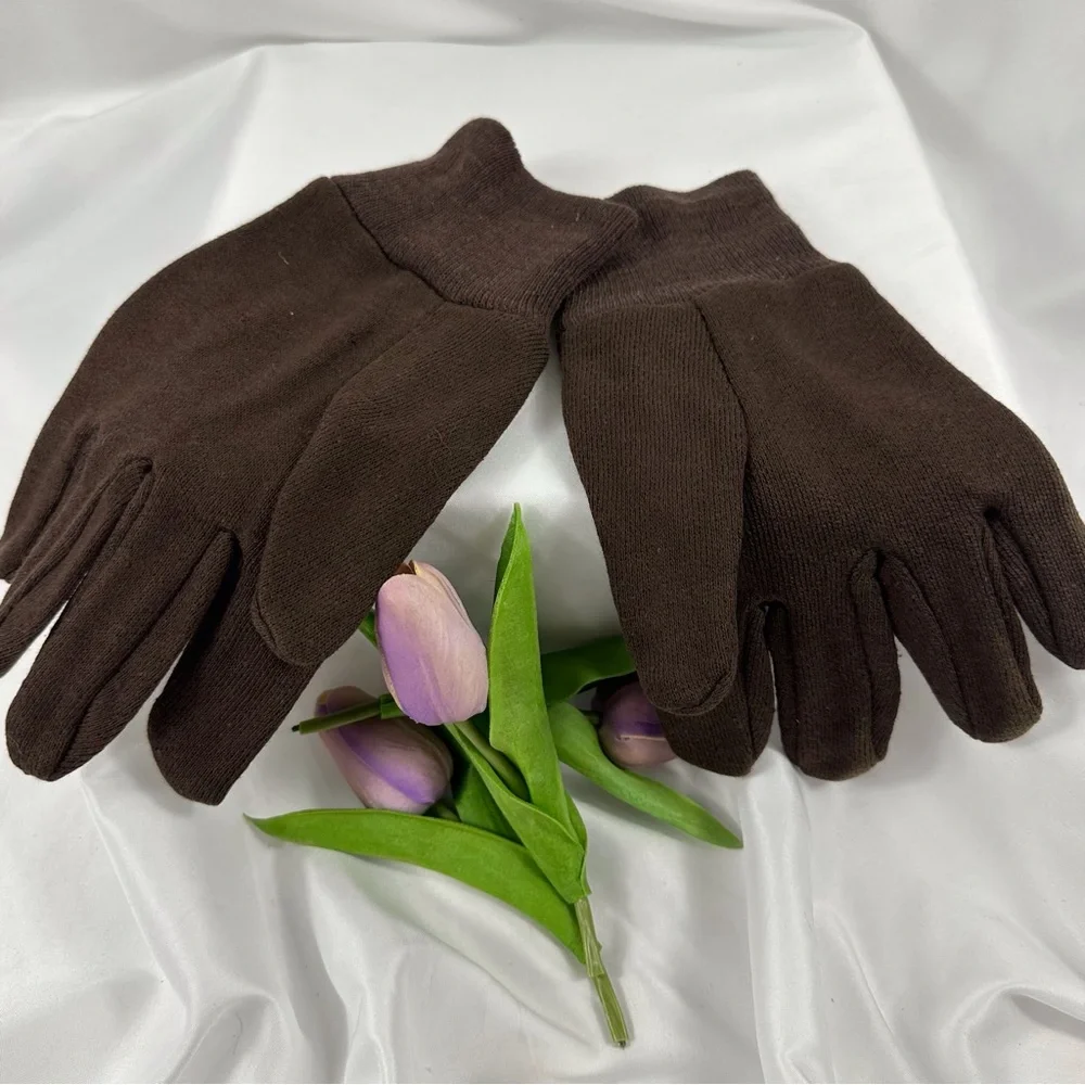 3 pack Jersey work gloves brown